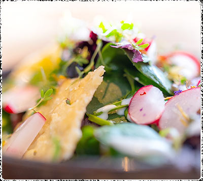 Frühlingssalat mit Salat vom Restaurant Cortina